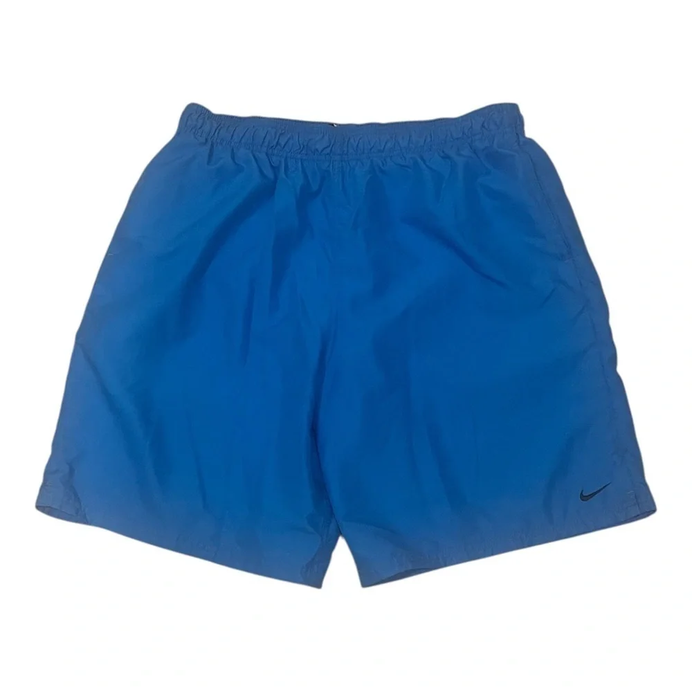 Nike royal blue polyester Men’s  swim trunks Large pockets elastic waist string